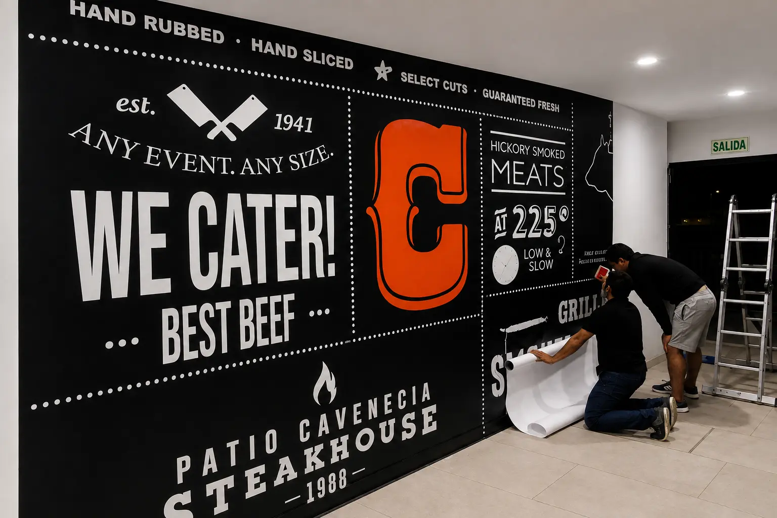 RV Visual Solutions wall graphics installation